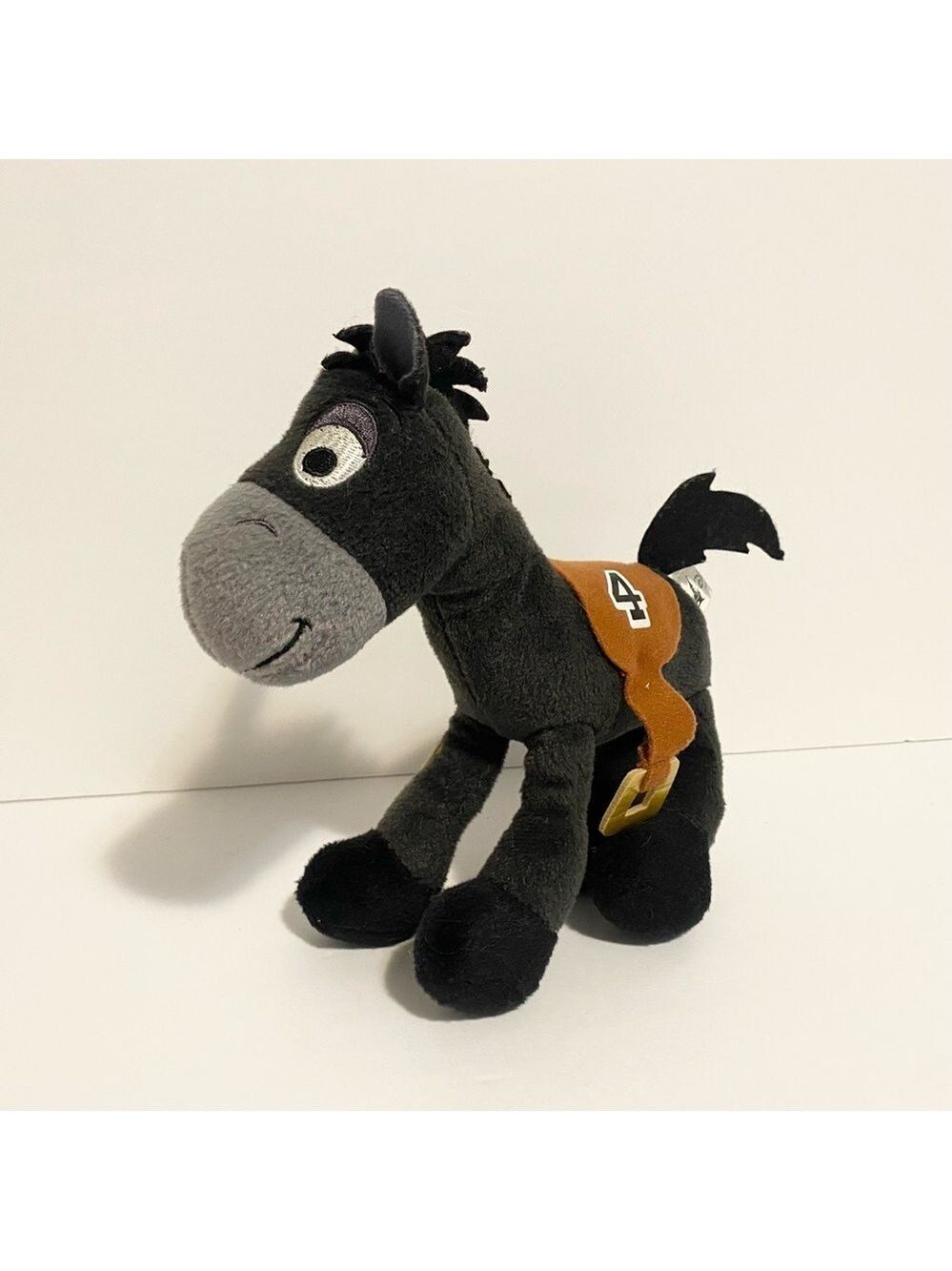 Disney Toy Story Black Race Horse Plush #4 Stuffed Animal Floppy Bullseye Toy 8”